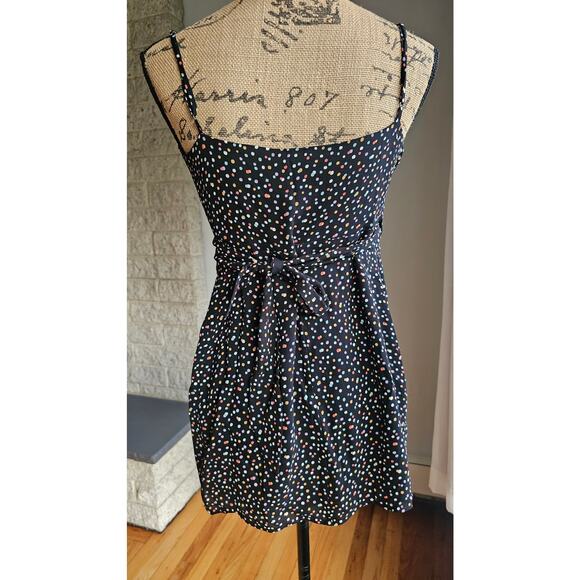 Reformation Troppo Confetti Wrap Dress Sz S Black - Picture 4 of 10